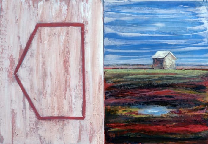 Cabane et lac + plan